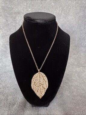 Lia Sophia Efflorescence Reversible Leaf Pendant Necklace - Women Jewelry